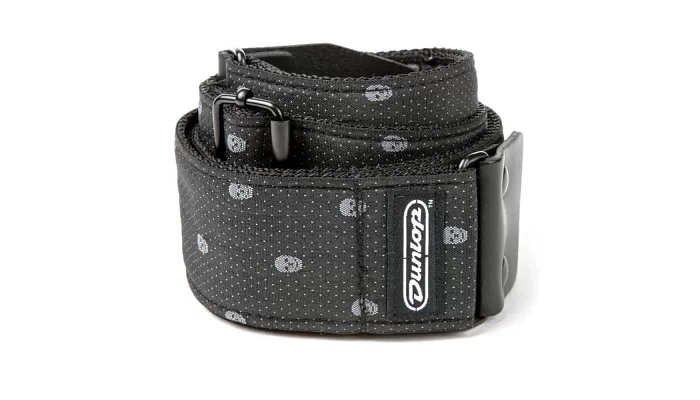 Ремінь для гітари DUNLOP D6707 Jacquard Grey Skull Strap, фото № 2