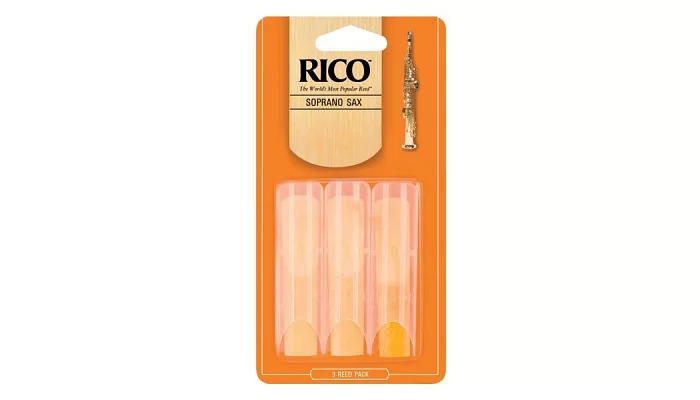Тростини для сопрано саксофона RICO Rico - Soprano Sax # 2.5 - 3-Pack