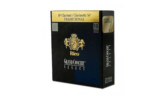 Трость для кларнета Bb, RICO Grand Concert Select - Bb Clarinet #2.5