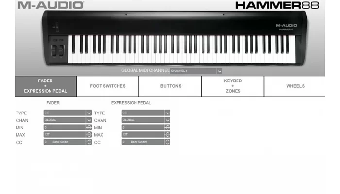 MIDI клавиатура M-AUDIO Hammer 88, фото № 3