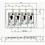 Бридж для 4-струнної бас-гітари PAXPHIL BB404 (GD)