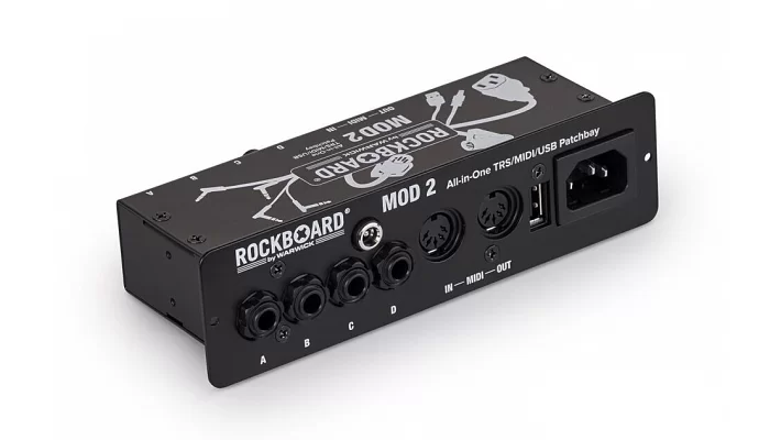Патч-панель для педалбордов ROCKBOARD RBO B MOD 2 V2 - All-in-One TRS, Midi & USB Patchbay, фото № 2