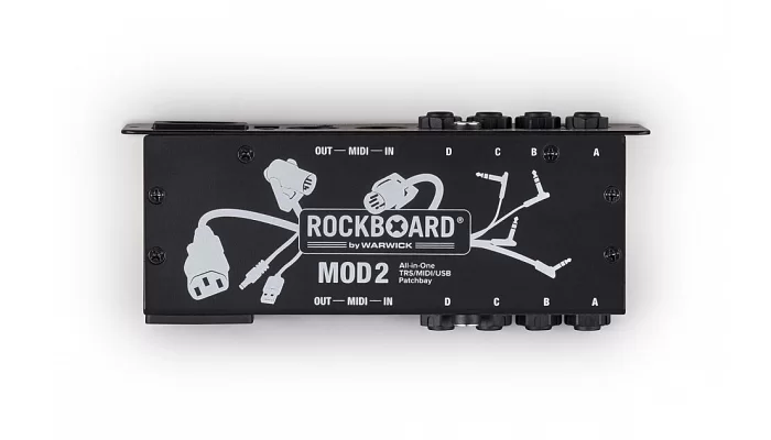 Патч-панель для педалбордов ROCKBOARD RBO B MOD 2 V2 - All-in-One TRS, Midi & USB Patchbay, фото № 5