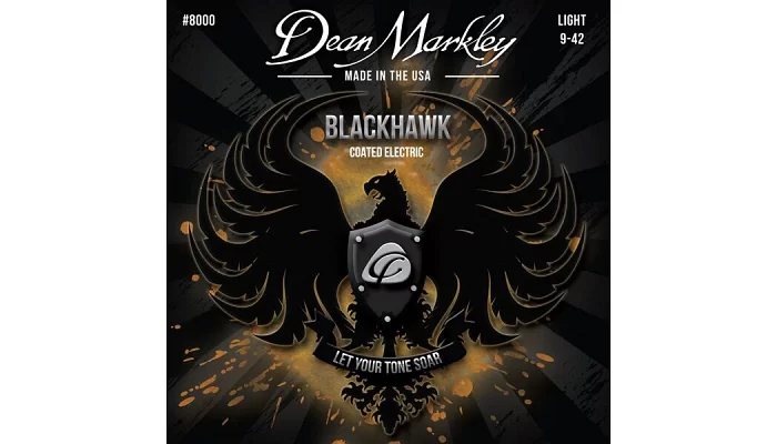 Струни для електрогітари DEAN MARKLEY 8000 BLACKHAWK COATED ELECTRIC LT (09-42)