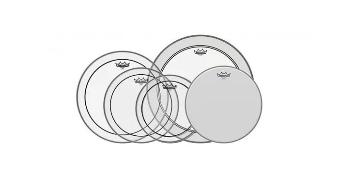Набор пластиков для барабанов REMO ProPack, (12',13',16' Clear PS, 22' Clear P3, Ambassador Coated 1