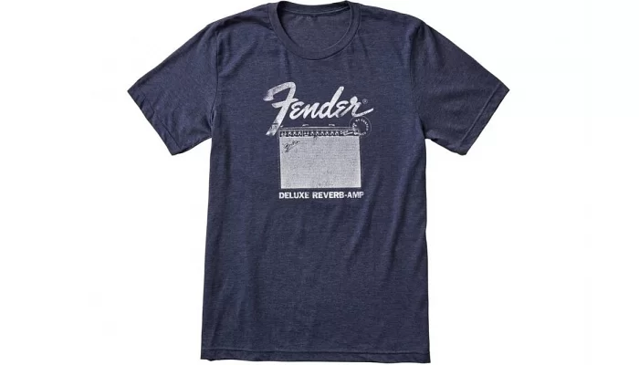 Футболка FENDER T-SHIRT DELUXE REVERB BLUE M, фото № 1