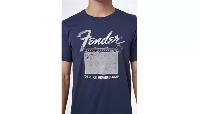 Футболка FENDER T-SHIRT DELUXE REVERB BLUE M, фото № 5