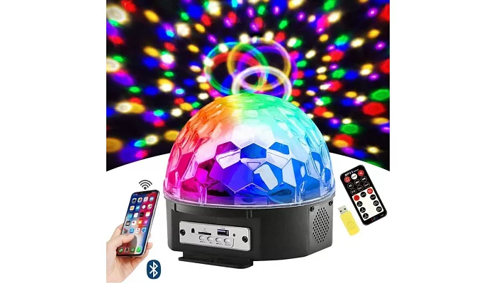 Світлодіодний диско куля EMCORE MBR-006 (MP3 + Bluetooth), фото № 1