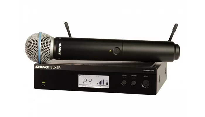 Радиосистема с ручным микрофоном SHURE BLX24RE/SM58-M17, фото № 1