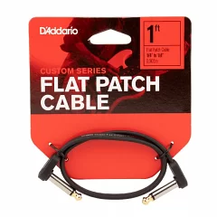 Инструментальный патч-кабель DADDARIO PW-FPRR-01 Custom Series Flat Patch Cable (30cm)