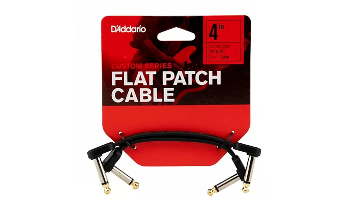 Інструментальний патч-кабель DADDARIO PW-FPRR-204 Custom Series Flat Patch Cables (10cm), фото № 1