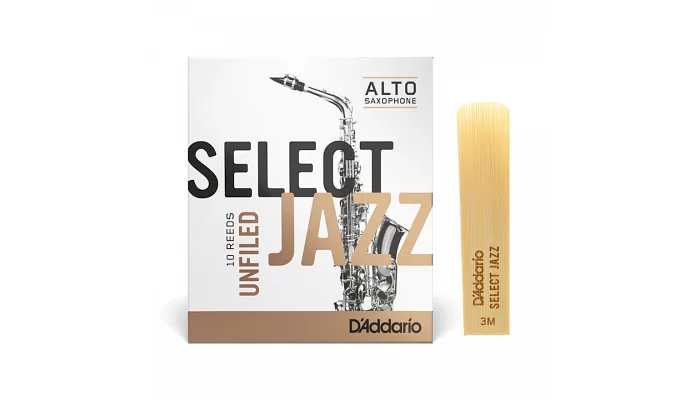 Трость для альт саксофона DADDARIO Select Jazz - Alto Sax Unfiled 3M (1шт), фото № 4