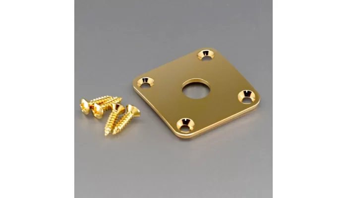 Роз'єм-планка для електрогітари GOTOH JCB-4 GG Jack Cover (Gold), фото № 2