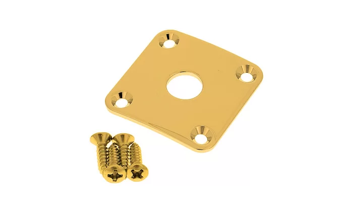 Роз'єм-планка для електрогітари GOTOH JCB-4 GG Jack Cover (Gold), фото № 4