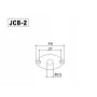 Разъем-планка для электрогитары GOTOH JCB-2 B Jack Cover (Black)