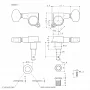 Колок для електрогітари з замковою системою Magnum Lock Traditional GOTOH SG381-07L MG-T WS B