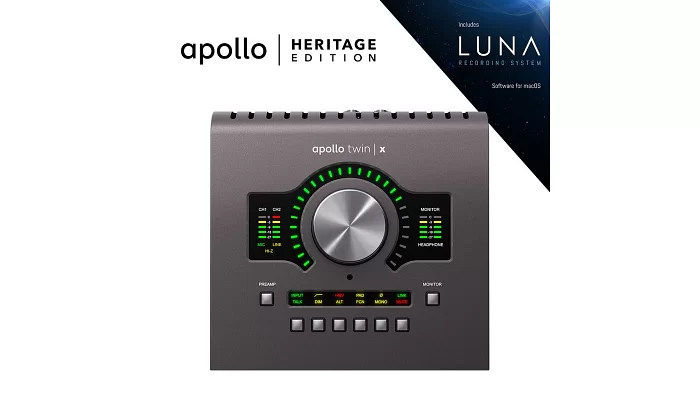 Аудіоінтерфейс UNIVERSAL AUDIO Apollo Twin X DUO Heritage Edition (Desktop / Mac / Win / TB3), фото № 1