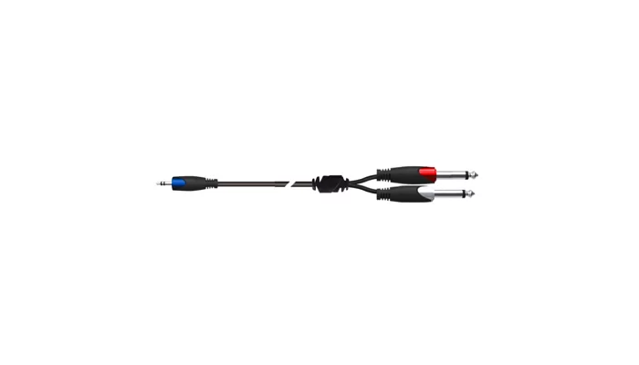Межблочный кабель мини джек – 2 моно джека 6.3 мм (3 м) QUIK LOK SX30-3K, фото № 1