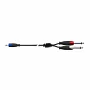 Межблочный кабель мини джек – 2 моно джека 6.3 мм (3 м) QUIK LOK SX30-3K