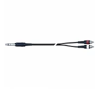 Межблочный кабель стерео джек 6.3 мм – 2 RCA (3 м) QUIK LOK SX12-3K