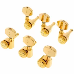 Набор колков для электрогитары GRAPH TECH PRL-8311-G0 Electric Locking 3+3 Contemporary Gold 2 Pin