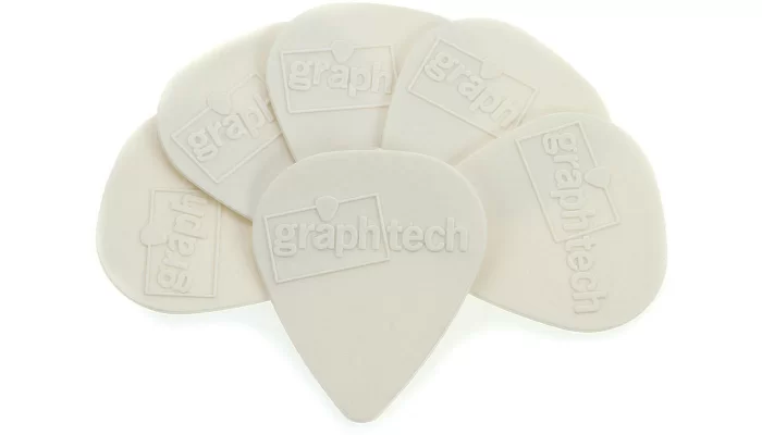 Набор медиаторов GRAPH TECH PQP-0068-W6 TUSQ Standard Pick .68mm White (Bright) - 6 Pack, фото № 1
