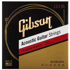 Набір струн для акустичної гітари GIBSON SAG-PB13 PHOSPHOR BRONZE ACOUSTIC GUITAR STRINGS 13-56 ULTRA-LIGHT