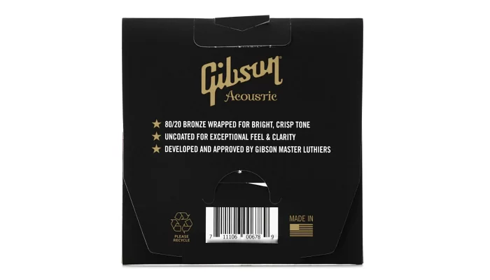 Набір струн для акустичної гітари GIBSON SAG-PB13 PHOSPHOR BRONZE ACOUSTIC GUITAR STRINGS 13-56 ULTRA-LIGHT, фото № 3