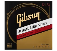 Набір струн для акустичної гітари GIBSON SAG-PB12 PHOSPHOR BRONZE ACOUSTIC GUITAR STRINGS 12-53 ULTRA-LIGHT