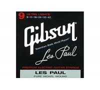 Набор струн для электрогитары GIBSON SEG-LES LES PAUL PREMIUM ELECTRIC GUITAR STRINGS 9-42 ULTRA-LIG