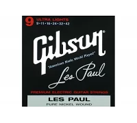 Набір струн для електрогітари GIBSON SEG-LES LES PAUL PREMIUM ELECTRIC GUITAR STRINGS 9-42 ULTRA-LIG