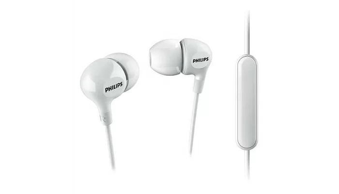 Вакуумные наушники Philips SHE3555 In-ear Mic White, фото № 1