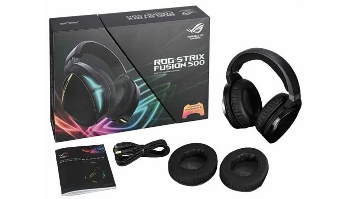 Гарнітура ігрова ASUS ROG Strix Fusion 500 USB Black, фото № 3