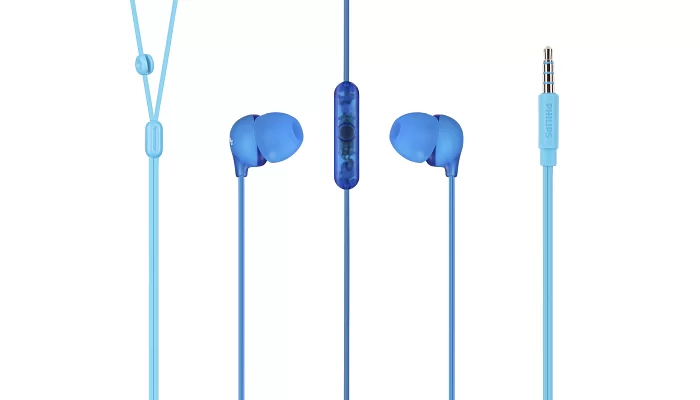 Вакуумные наушники Philips SHE2405 In-ear Mic Blue, фото № 3