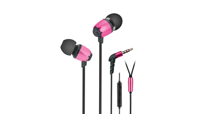 Вакуумні навушники 2E S6 Pinion Mic Magenta, фото № 1