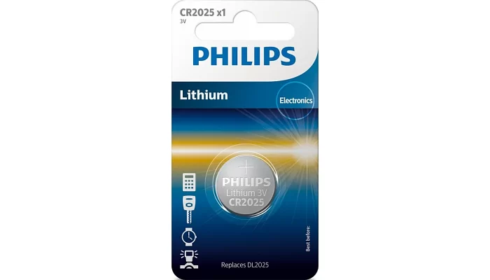 Батарейка Philips Lithium CR 2025 BLI 1, фото № 1