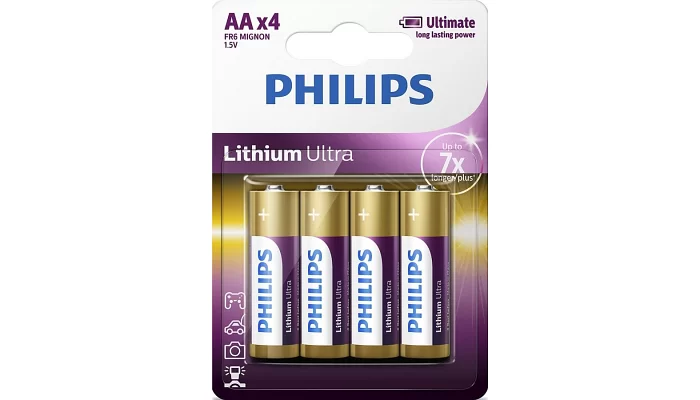 Літієвий акумулятор Philips Ultra AA BLI 4, фото № 1