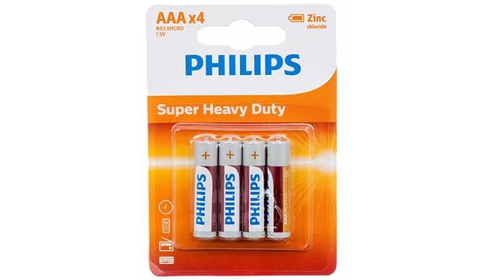 Батарейка Philips LongLife Zinc Carbon AAA BLI 4, фото № 1
