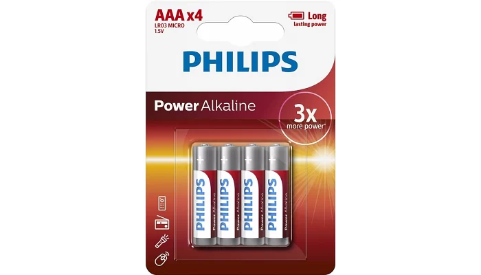 Батарейка Philips Power Alkaline AAA BLI 4, фото № 1