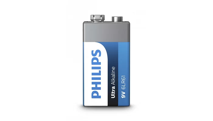 Батарейка Philips Ultra Alkaline 6LR61 BLI 1, фото № 3