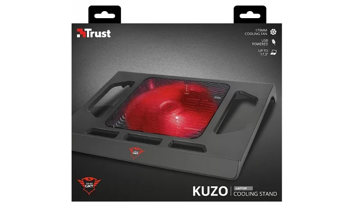 Подставка для ноутбука Trust GXT 220 Kuzo (17.3") RED LED Black, фото № 9