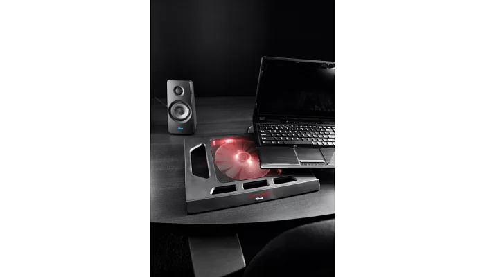 Подставка для ноутбука Trust GXT 220 Kuzo (17.3") RED LED Black, фото № 10