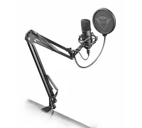 Студійний мікрофон з настільної стійкою "пантограф" Trust GXT 252+ Emita Plus Streaming USB Black