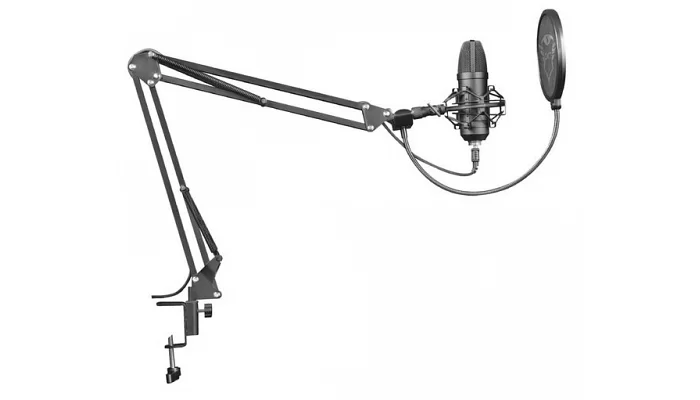 Студийный микрофон с настольной стойкой "пантограф" Trust GXT 252+ Emita Plus Streaming USB Black, фото № 2