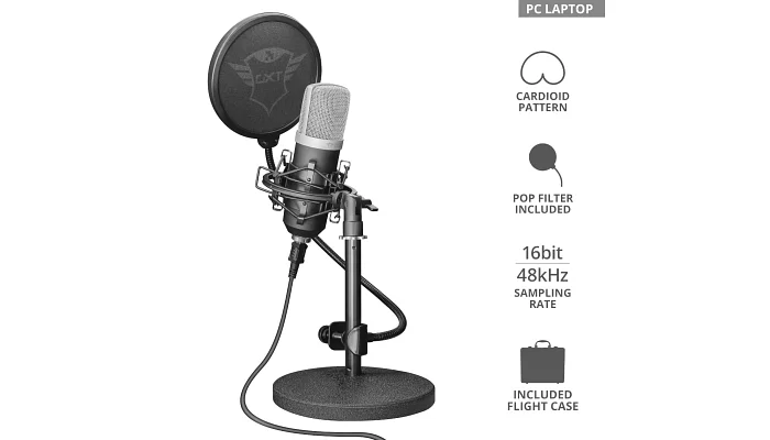 Студийный микрофон Trust GXT 252 Emita Streaming USB Black, фото № 8
