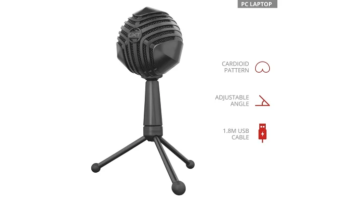 Настольный микрофон для ПК Trust GXT 248 Luno USB Black, фото № 7