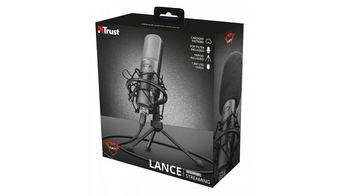 Студийный микрофон Trust GXT 242 Lance Streaming USB Black, фото № 7