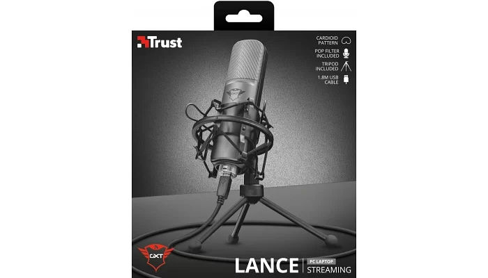 Студийный микрофон Trust GXT 242 Lance Streaming USB Black, фото № 8