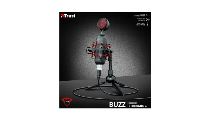 Студийный микрофон Trust GXT 244 Buzz USB Streaming Microphone Black, фото № 13