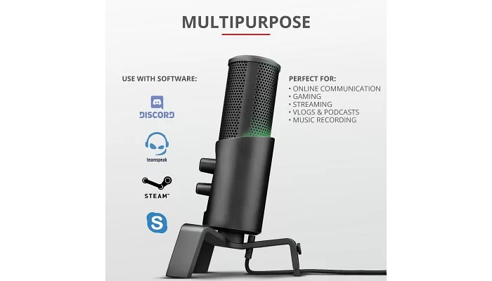 Студийный микрофон Trust GXT 258 Fyru USB 4-in-1 Streaming Microphone Black, фото № 11